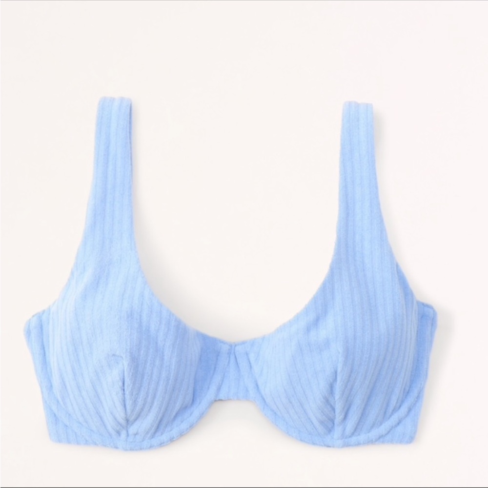Abercrombie curve love terry wide strap underwire bikini top